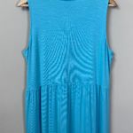 J. Jill Sleeveless Flowy Maxi Dress Women's Medium Petite MP Blue Coastal Beach Size undefined Photo 9