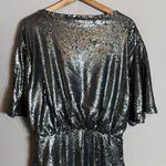 Free People  Manuka Sequin Mini Dress Women's Small Silver Drop Waist Party NWOT Photo 14