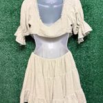 Luxxel Green Cottagecore Ruffle Cutout Bohemian Mini Dress Photo 6