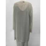 Vintage Scala Beaded Gown Matching Set Semi Sheer Duster Silver Plus Womens 1X Photo 7