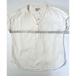 Faherty Dream White Cotton Gauze Desmond Shirt Top Sz S Women Photo 6