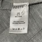 Poetry  Women’s Size 6 Light Blue Gray Linen V-Neck Button Front Vest Photo 4