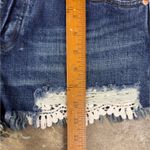 Free People  We The Free Denim Shorts Women’s 29 Blue Distressed Crochet‎ Trim Photo 7