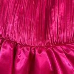 Anthropologie Maeve Hot Pink Magenta Satin Bow Tie Puff Mini Dress- Size 6 Photo 4