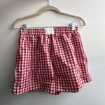 Red and White Gingham Shorts Size M Photo 1