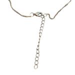 Vintage Silver Tone Necklace Clear Teardrop Rhinestones Wedding Prom Pageant Adj Photo 3