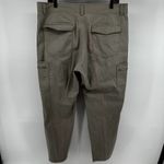 Athleta Summit Cargo Pants Side Striped Straight Zip Pockets Outdoor Ecru 12 Photo 5