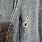 Vintage Womens Denim Corduroy Trench Duster Coat Jacket XL 18/20 Chore Barn Y2K Blue Photo 7