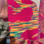 Crazy Train Pink and Yellow Knit Cardigan oversize M Photo 4