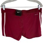 Nike Dri Fit Tempo Running Boy Shorts Large Maroon White Stripes 603642 New Photo 1