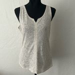 Wasabi + Mint Tan & white striped tank Photo 1