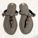 Sanuk  Rasta Olive Green Flat Sandals with Brown Button Accents Women’s Size 6 Photo 11
