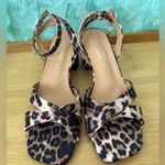 Top Moda Leopard Block Heels Size 7 Wide Fit Chic Mobwife Animal Print Sandals Glam Y2K Photo 0