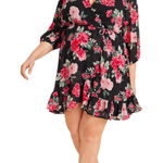 Maurice's  Floral Plus Size Wrap Skater Dress Size 2x Photo 0