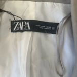 ZARA  Women's Gray Blazer 100% Linen 3/4 Sewed Sleeve Open Front size medium Photo 2