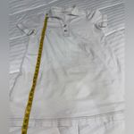 Preston & York  Cream with Tan Stitching Linen Blend Lined Short Sleeve Dress Photo 8