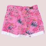 BDG  High Waist Pink & Orange Floral Cuffed Denim Shorts - 24 Photo 1