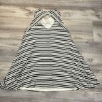 Dina Be e Sleeveless Black, Gray & Cream Striped Above the Knee Swing Dress M Photo 5