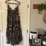 Ulla Johnson Cari Coverup Batik Size Small Maxi Dress Tassel Shoulder Ties Beach Photo 2