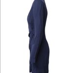 Maje ✨HP✨Renie V-neck Long-sleeve Wrap In Navy Blue Viscose Short Casual Dress✨ Photo 4