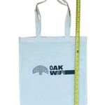 3 Tote Bag Set Small White Linen Graphic Print Oakland CA California Logo New Photo 0