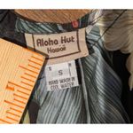 Aloha Hut Hawaii Black Tropical Hibiscus Floral Ruffle Mini Dress Small Rayon Photo 1