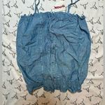 Aeropostale NWT  Denim Coquette Stretch Tank Top Size Medium Photo 0