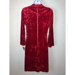 NEW! Women’s Red Crushed Velvet Belle Sleeve Dress 2 Photo 4