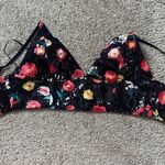 Forever 21 black and red floral sparkle barlette size medium Photo 0