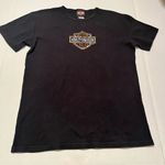 Harley Davidson Frieze O’Fallon IL Womens Size XL Black Short Sleeve Shirt Biker Photo 0