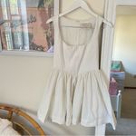 Anthropologie  BHLDN Corset Fit & Flare Mini Dress in White Ivory Size Small Photo 2