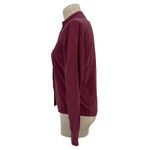G H Bass Co Women's Button Down Shirt Burgundy Silk Long Sleeve Classic Size 6 Purple Photo 1
