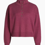 Saks 5th Avenue NWT Stella Dux Snap Placket Funnel Neck Sweater Raspberry XS Saks fifth Avenue Photo 0
