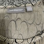 Croft & Barrow  tan and black circles stretch pleated business casual tank top L Photo 2