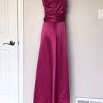 Jim Hjelm Occations Vintage Gown Fit Flare A-line Satin Wrap Draped Formal Evening Prom Colorful Coquette Retro Bright Slid Rockabilly Vintage Y2k Photo 1