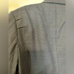 Elie Tahari  Single Button Wool Blend Blazer In Charcoal And Light Gray Plaid 4sz Photo 11