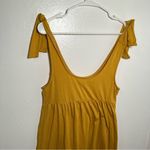 Wild Fable  Tie-Strap Babydoll Textured Knit Dress Mustard Yellow Photo 10