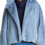 Haute Hippie Blue Faux Fur Coat Photo 1