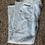 Paige  High Rise Laurel Canyon Flare Denim Jeans Distressed Faded Sz 32 Photo 2