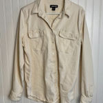 Lands' End  ivory button down shacket long sleeve size XL tall G19 Photo 0