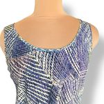 Jams World  Hibiki Tank Top Large Blue Green Yellow Abstract Print Rayon Hawaii Photo 1