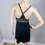 Gilligan & O'Malley Large Small Lace Chemise Lingerie Nightie Mesh Accent Sexy Black Photo 5