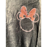 Disney Womens  Top Size M Gray Velour Pullover Minnie Silhouette Long Sleeve NWT Photo 5
