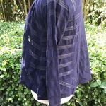 Splendid  navy striped sheer crop cardigan Photo 1