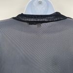 OLM Mesh Faux Leather Bustier Womens Crop Top Sz XL Y2K Goth Rave Festival Edgy Black Photo 8