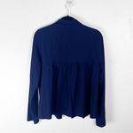 Eileen Fisher  Navy Long Sleeves Open Front Blazer Jacket Size Medium Photo 1