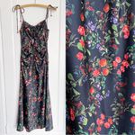Finders Keepers • Nina Dress black floral satin ruched cut out slip cinched midi Photo 12