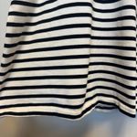 Rebecca Minkoff  Talia Puff Sleeve Ivory Black Stripe Dress Preppy Coastal Large Photo 5