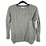 Vince  Cashmere Wool Pullover Crew Neck Ribbed Geometric Sweater Light Gray Sz XS Photo 0