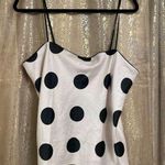 Victoria's Secret Victoria’s Secret Silky Ivory Black Polka Dot Camisole, L Photo 0